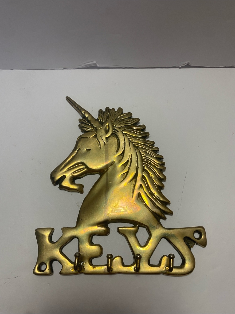 Brass unicorn key hanger